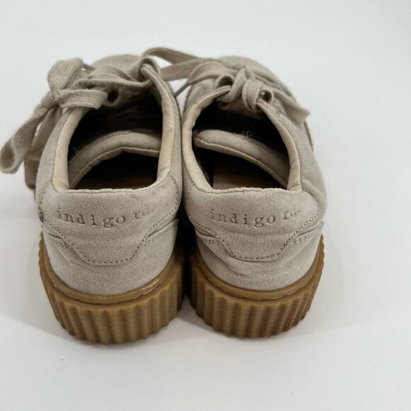 Indigo Rd Cray platform fashion lace up sneakers comfort low top neutral sz 6.5 - Picture 6 of 10